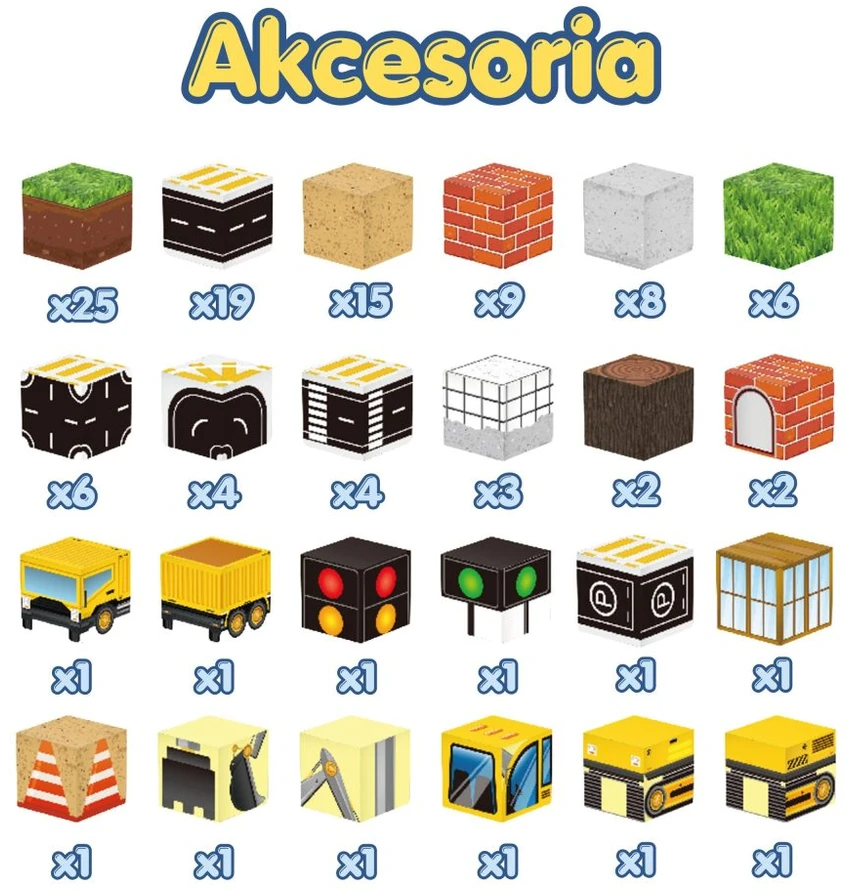 WOOPIE magnetinės kaladėlės Statybvietė 115 vnt.