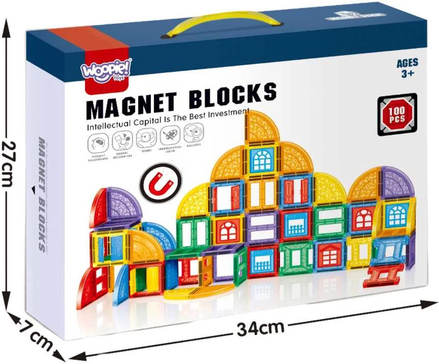 WOOPIE Magnetinės Konstruktoriaus Kaladėlės 3D Pilis