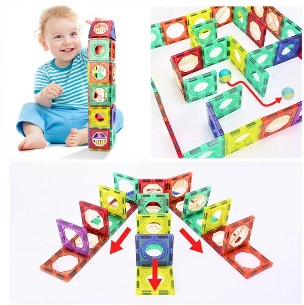 WOOPIE Magnetiniai konstruktoriaus blokeliai 3D 126vnt