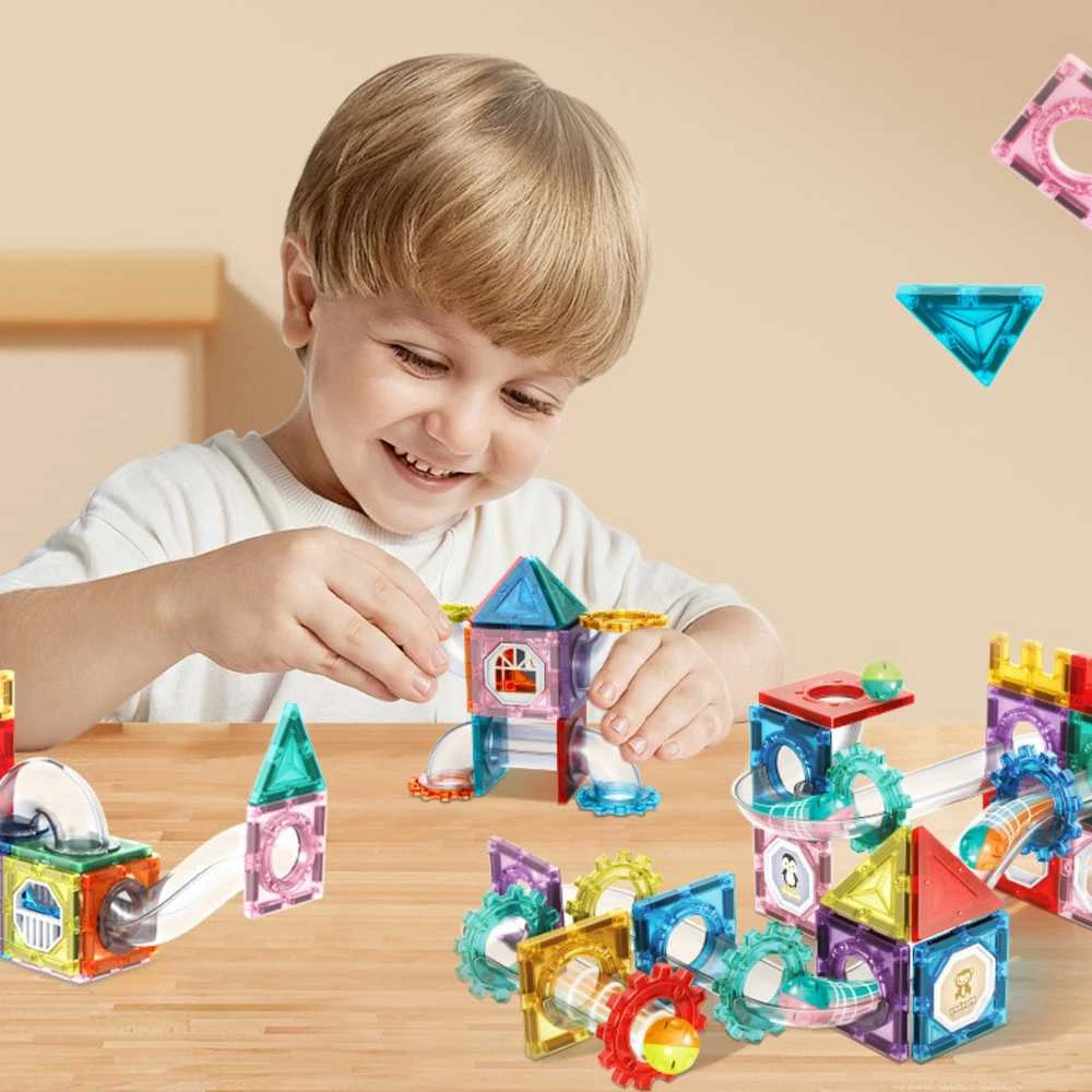 WOOPIE Magnetiniai konstruktoriaus blokeliai 3D 126vnt