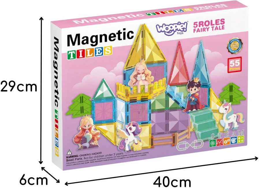 WOOPIE Magnetinis 3D Konstruktorius Pasakų Pilis 55vnt