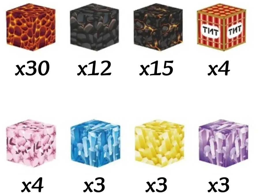 WOOPIE Magnetinis Konstruktorius Kubeliai Minecraft Pikseliai 74vnt
