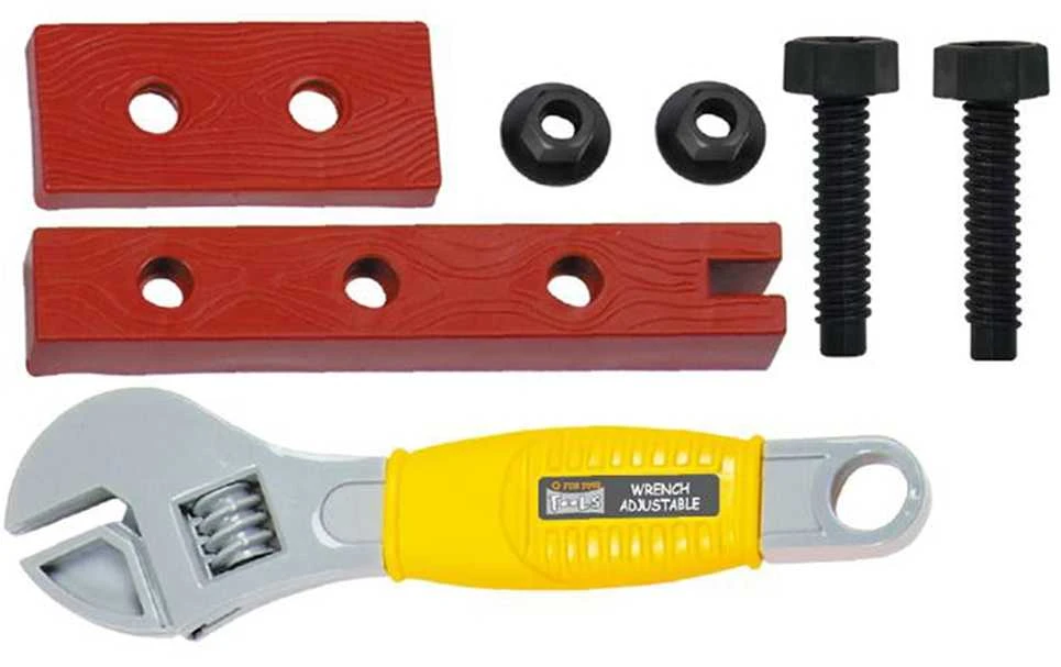 WOOPIE mažojo meistro įrankių rinkinys su reguliuojamu veržliarakčiu