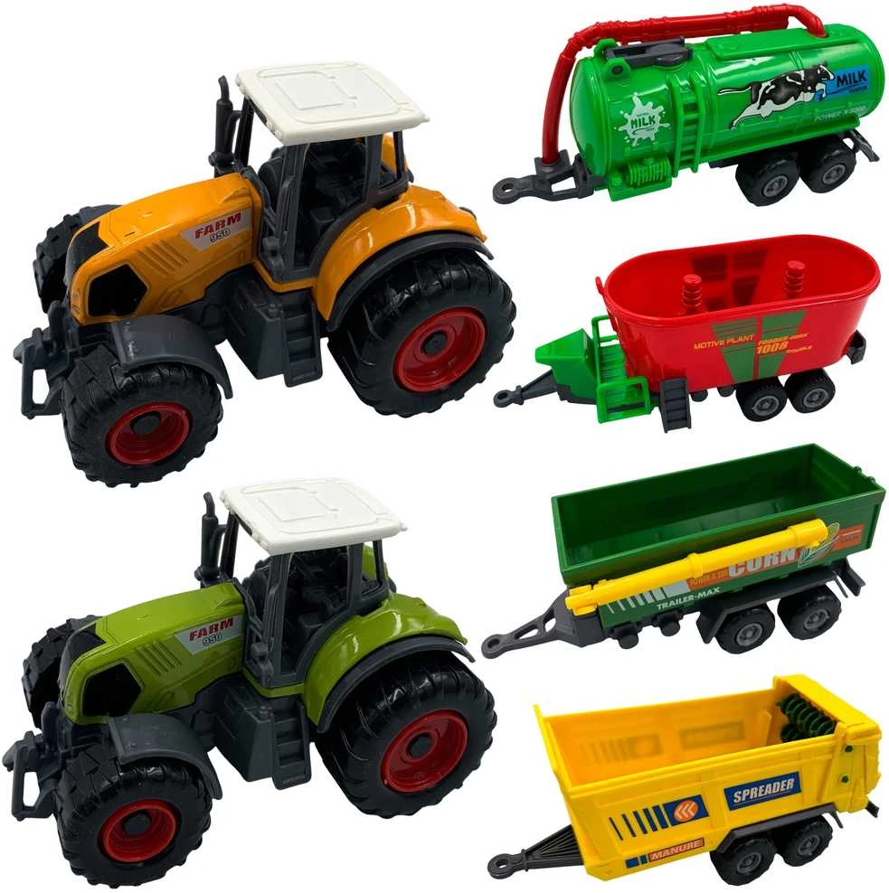 WOOPIE Mini Farmer Traktoriai su Priekabomis