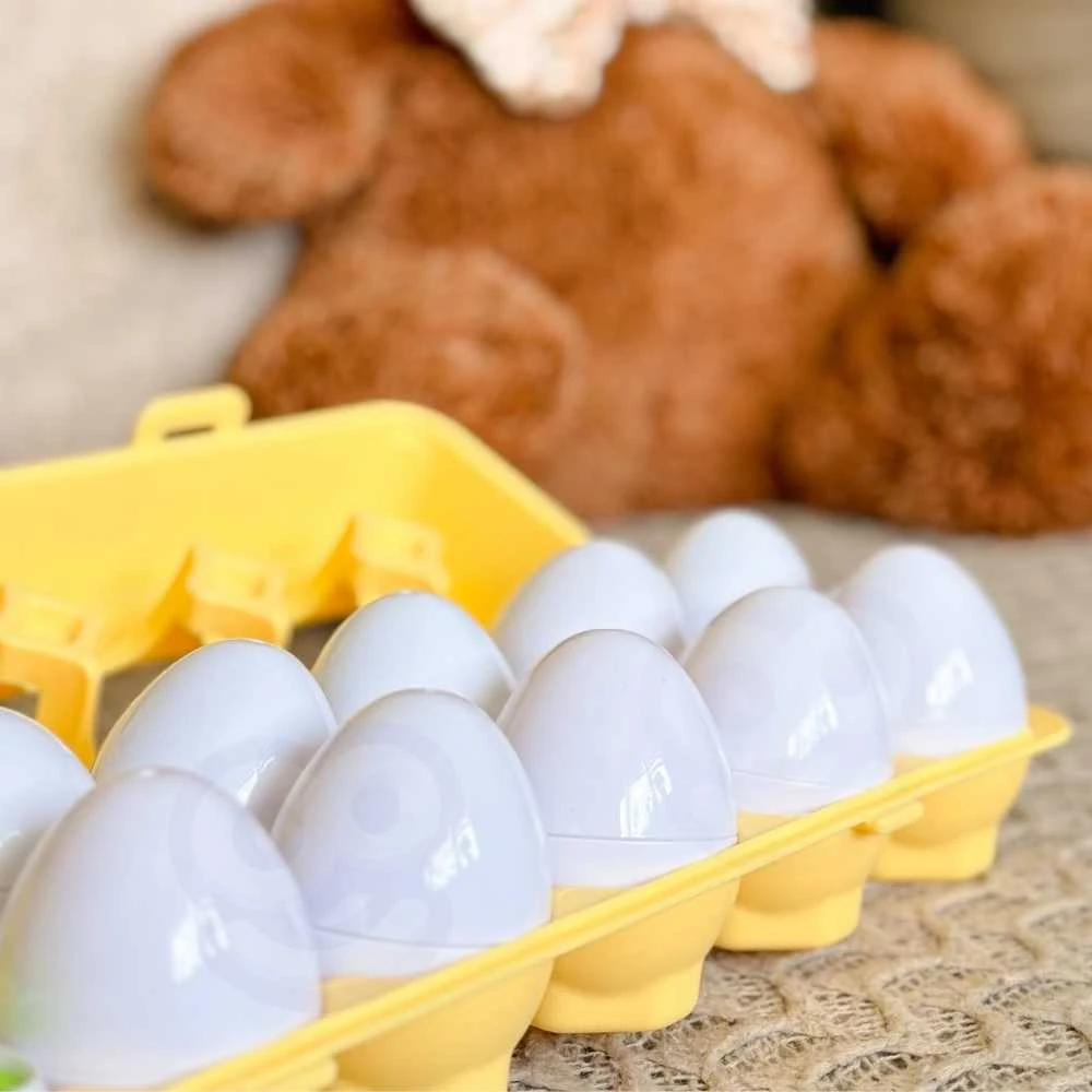 Dėlionė WOOPIE Ugdymo Žaislas Jajka Montessori - Porašyk Formas ir Spalvas
