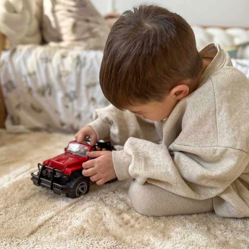 WOOPIE Raudonas Visureigis Automobilis su Garso ir Šviesos Efektais