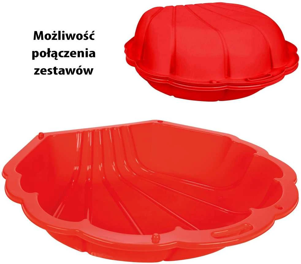 Woopie Smėlio dėžė baseinas Koralas 3in1 Raudona