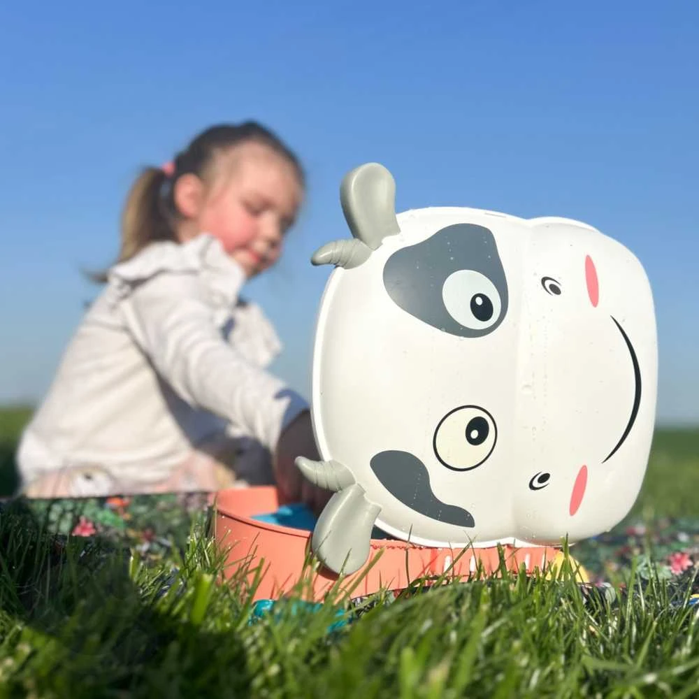 WOOPIE Smėlio žaidimų komplektas 3in1 Kuprinė Karvytė + Vandens žaislas