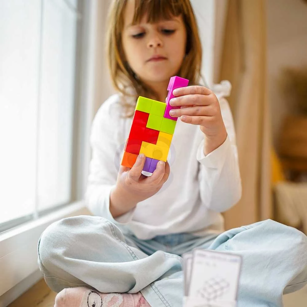WOOPIE Tetris dėlionė su kortelėmis n