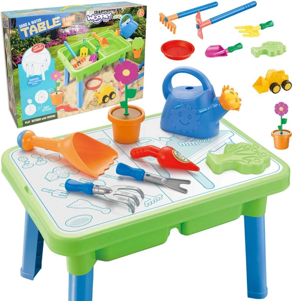 WOOPIE 49751 Vandens stalas 2in1 Smėlio dėžė 13 Akc.