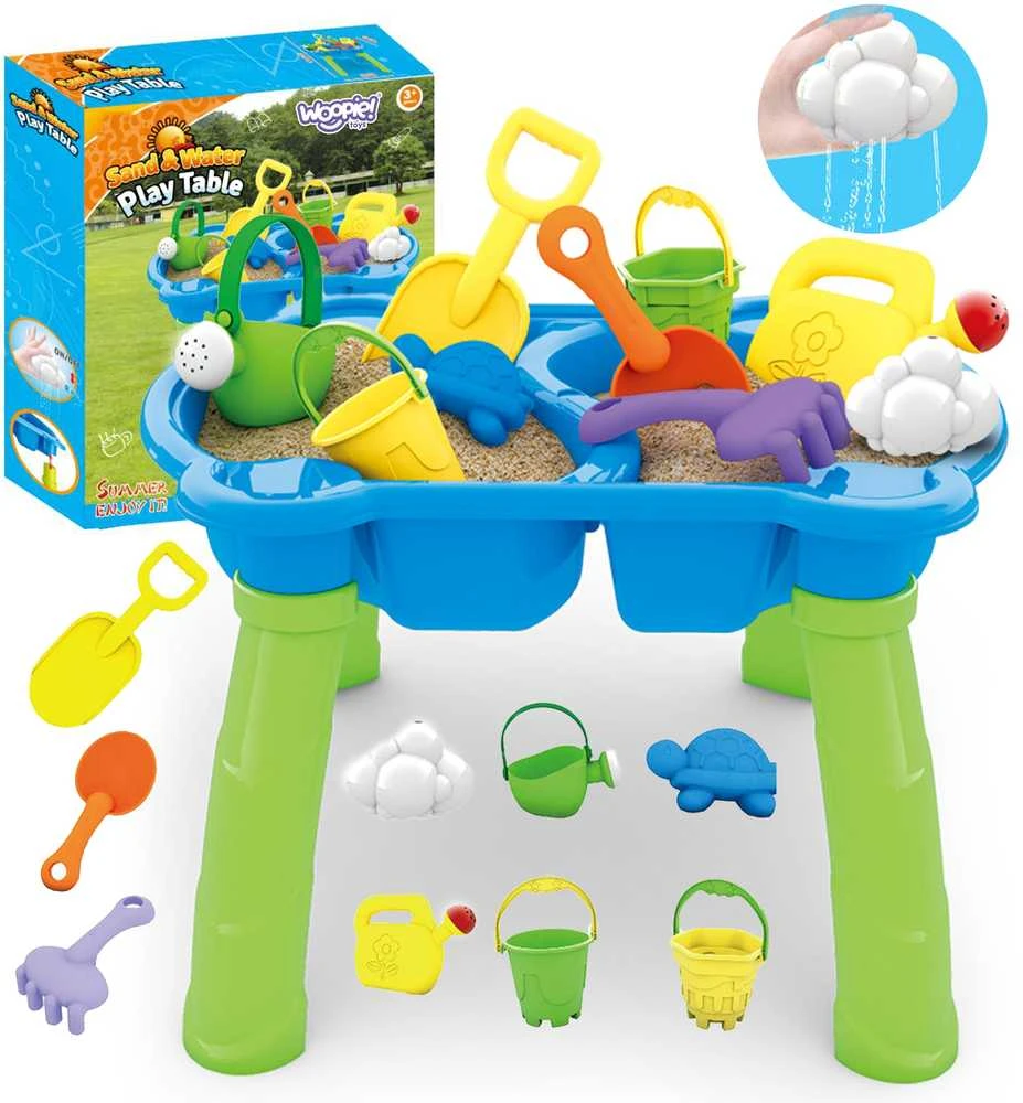 WOOPIE 46484 Vandens stalas 2in1 Smėlio dėžė 9 akc.