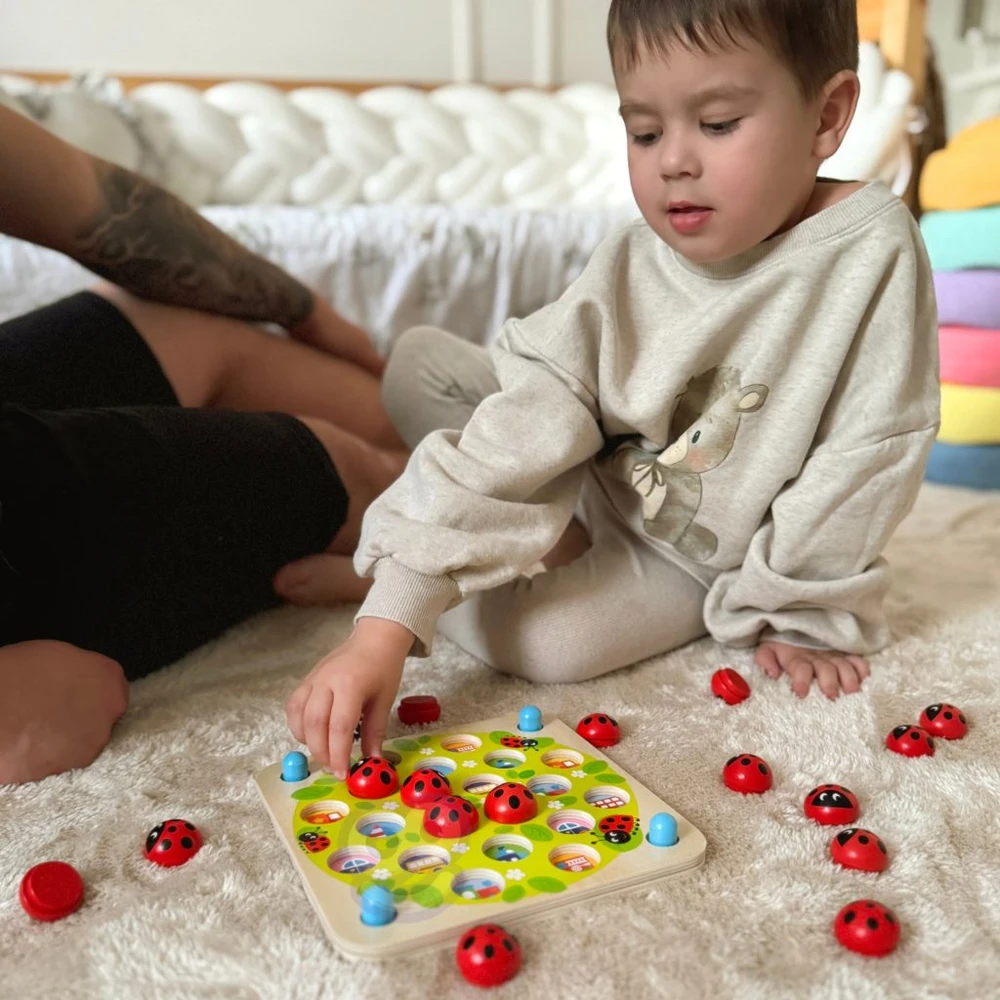 WOOPIE medinis lavinamasis atminties žaidimas „Boružėlės dėlionė“