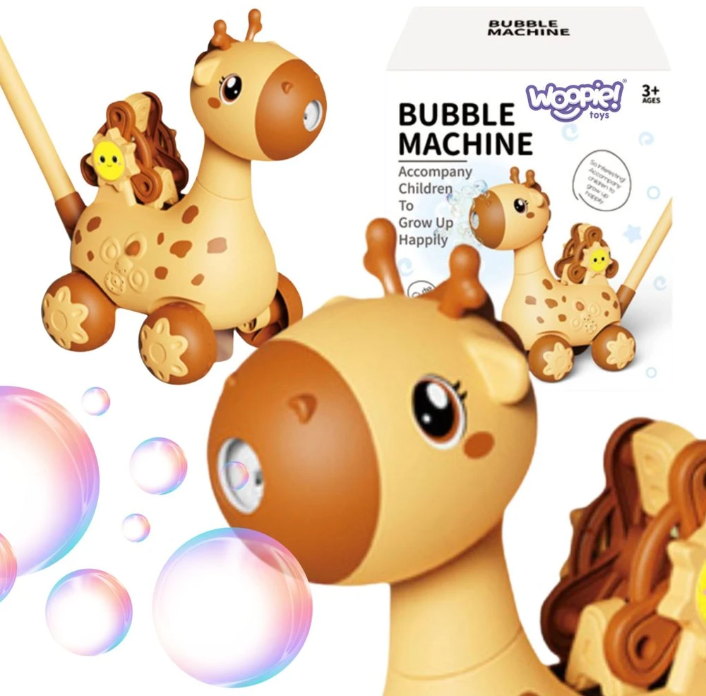 WOOPIE 50629 žirafos stūmiklis 2in1 burbulas