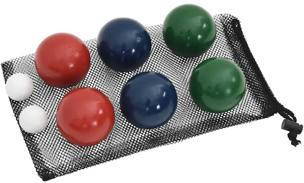Žaidimo Bocce rinkinys su krepšiu, 8 dalių, pušies masyvas