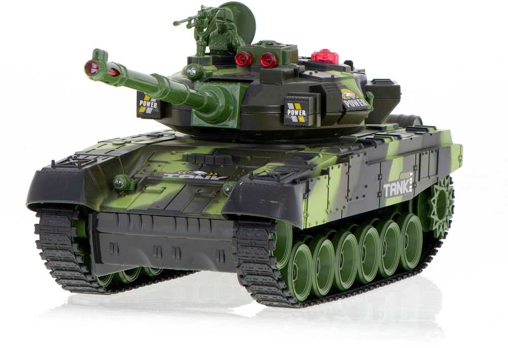 Ikonka RC karo tankas 9993 2,4 GHz miško kamufliažas