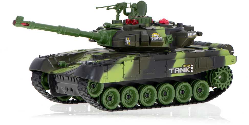 Ikonka RC karo tankas 9993 2,4 GHz miško kamufliažas