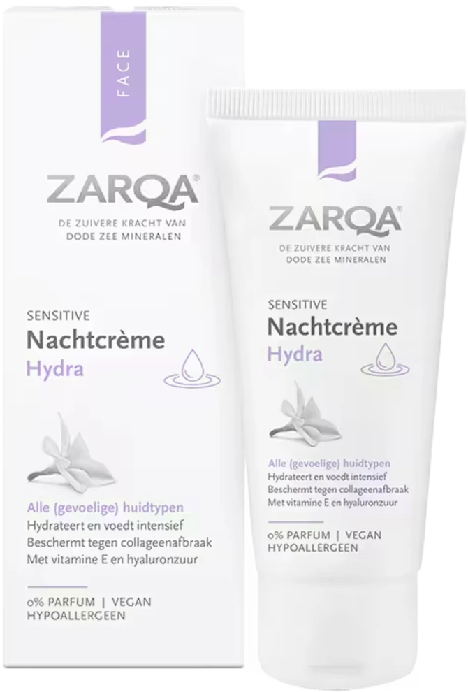 Zarqa Drėkinamasis naktinis veido kremas, 50 ml