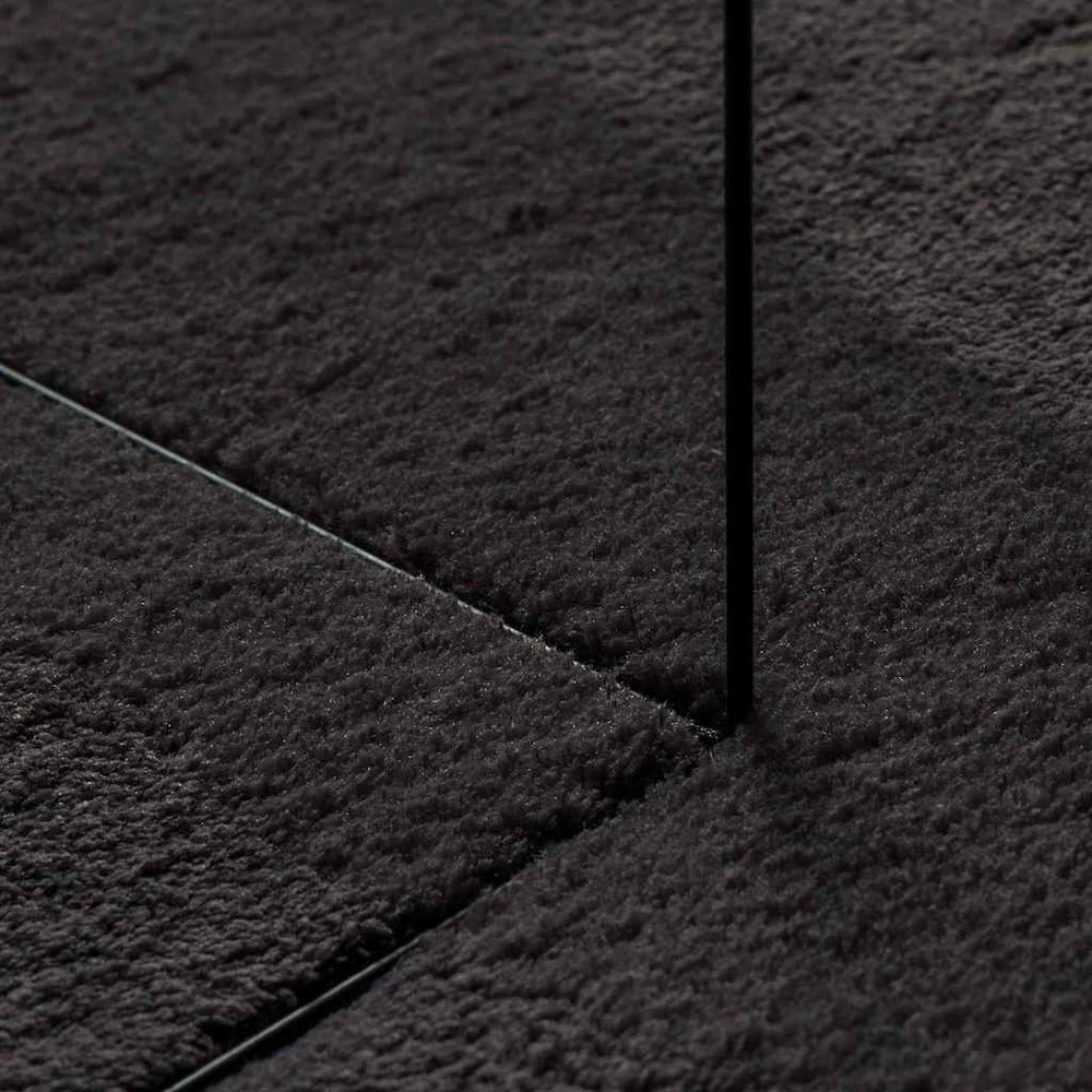 Zoninės kiliminės dangos HUARTE Juoda 100 x 200 cm Poliesteris