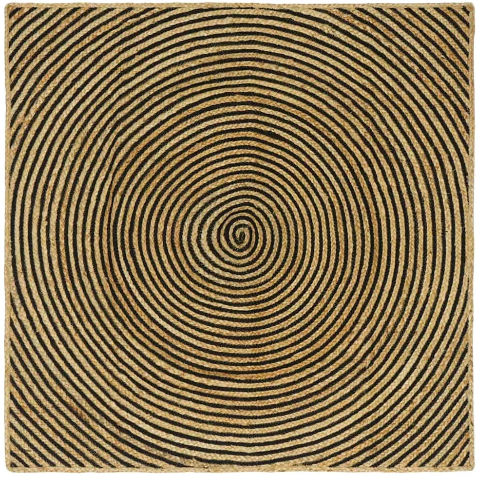 Kilimas Juoda 160 x 160 cm Džiutas
