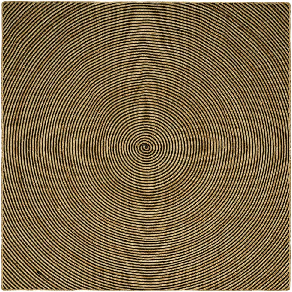 Kilimas Juoda 240 x 240 cm Džiutas