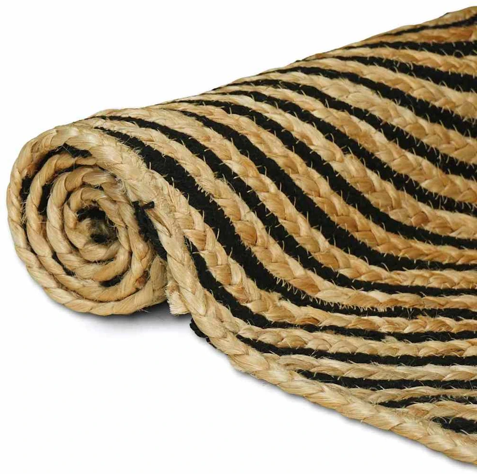 Kilimas Juoda 240 x 240 cm Džiutas