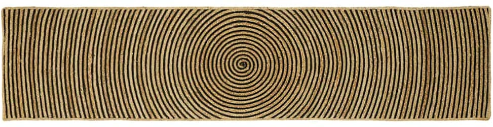 Kilimas Juoda 60 x 250 cm Džiutas