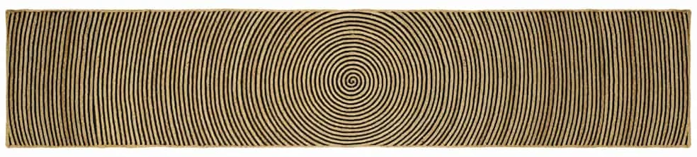 Kilimas Juoda 60 x 400 cm Džiutas