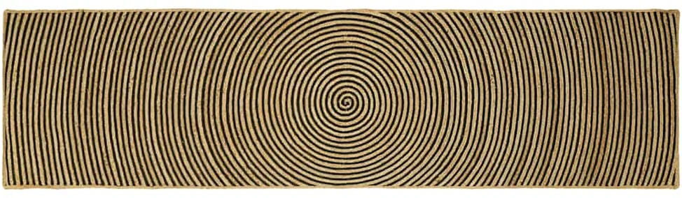 Kilimas Juoda 80 x 300 cm Džiutas