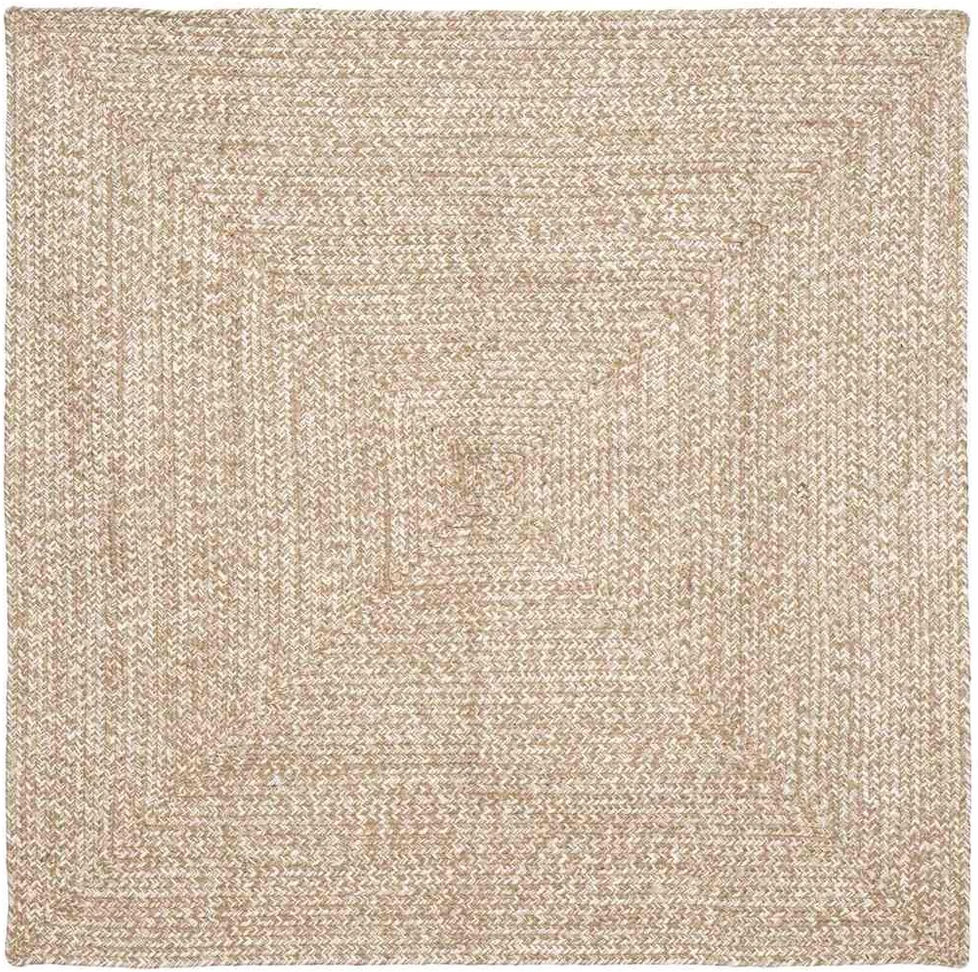 Kilimas Natūrali ir Balta 120 x 120 cm Džiutas