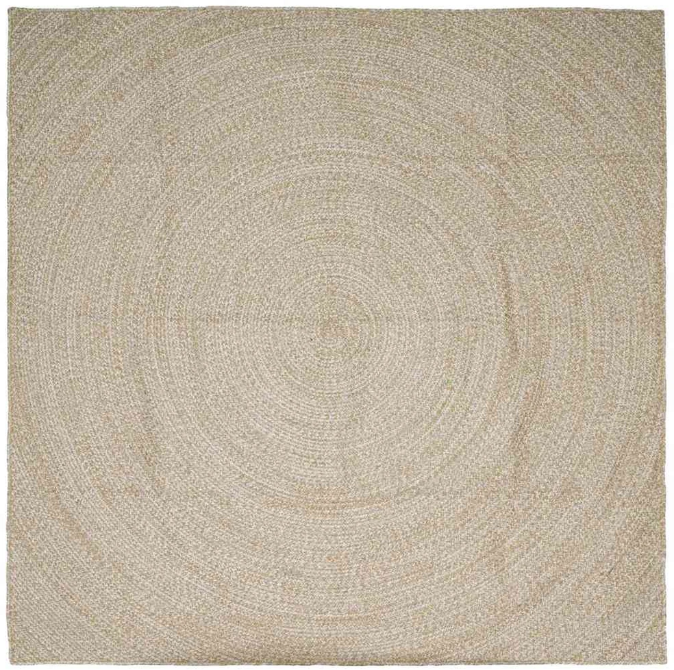 Kilimas Natūrali ir Balta 200 x 200 cm Džiutas
