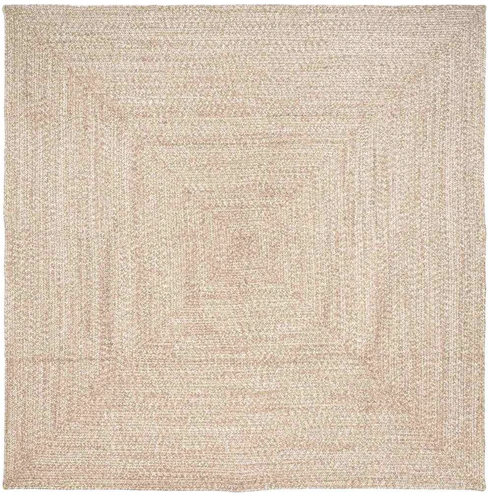 Kilimas Natūrali ir Balta 240 x 240 cm Džiutas