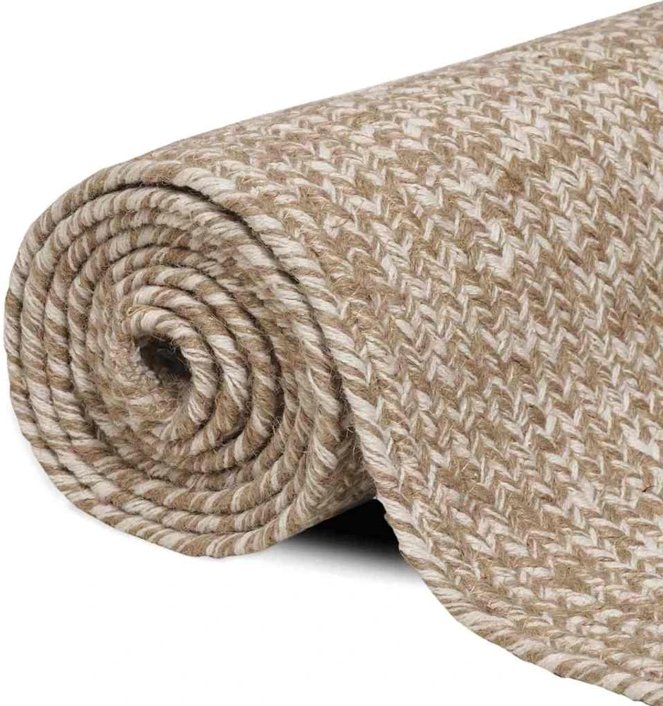 Zoninės kiliminės dangos Natūrali ir Balta 60 x 250 cm Džiutas