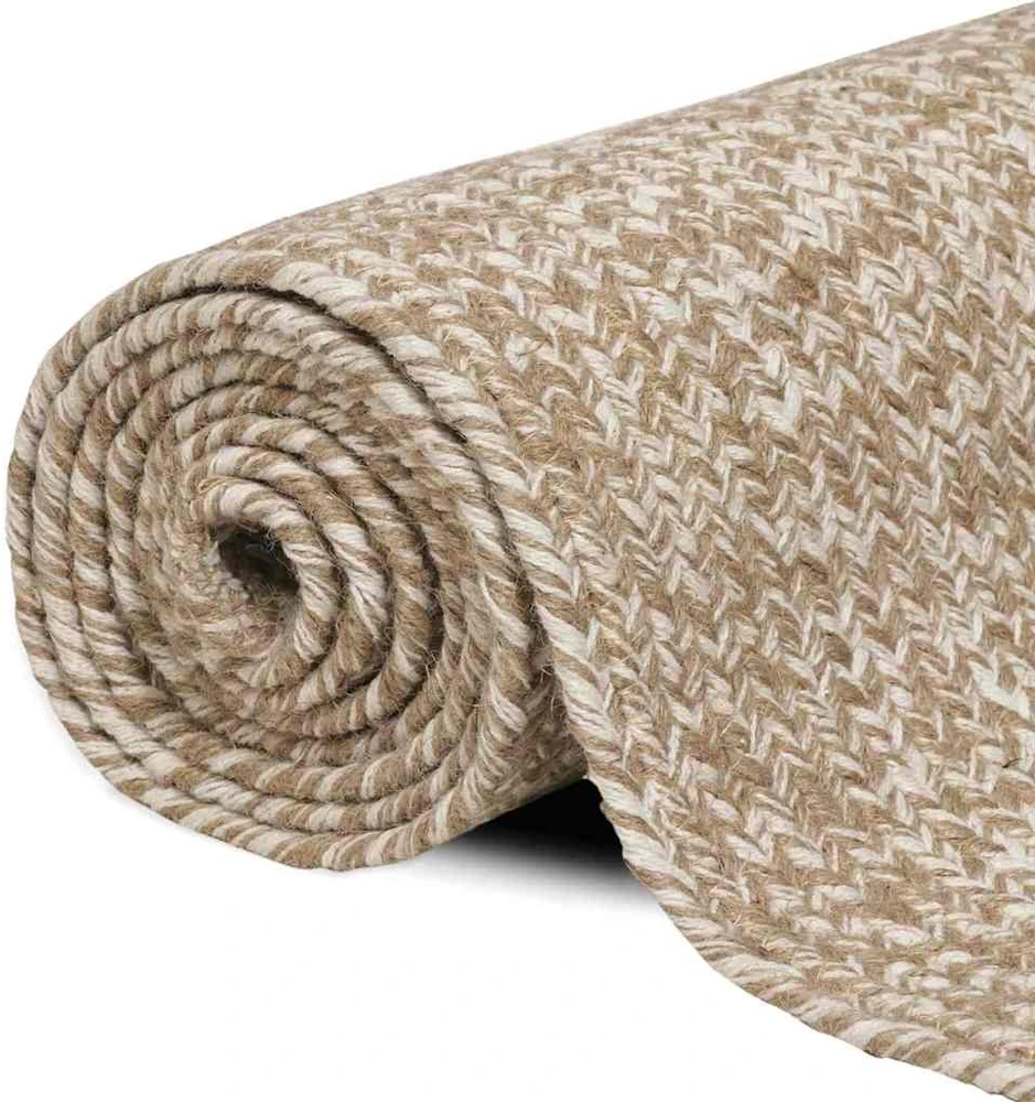 Kilimas Natūrali ir Balta 60 x 110 cm Džiutas