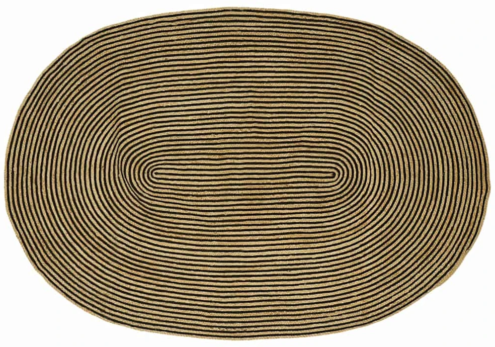 Kilimas Natūrali ir juoda 205 x 305 cm Džiutas