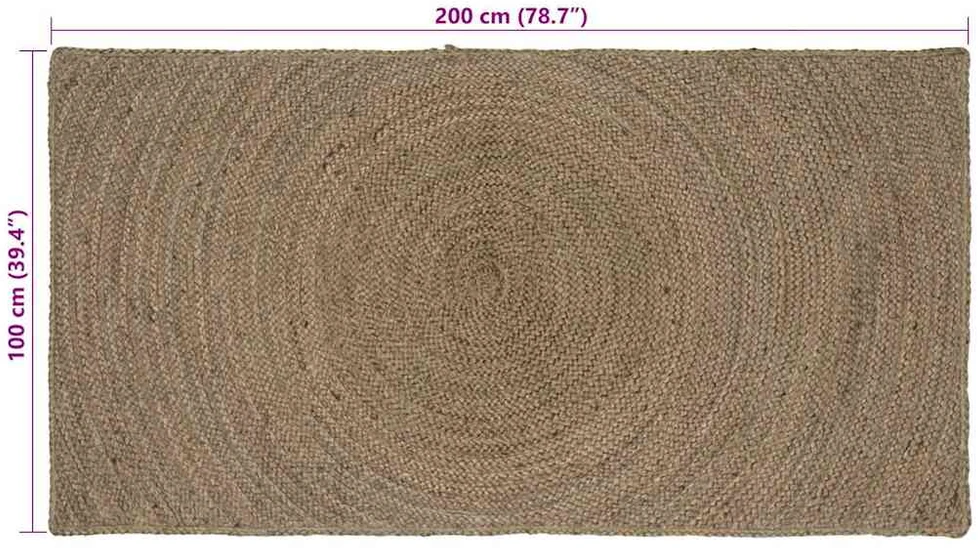 Zoninės kiliminės dangos Pilka 100 x 200 cm Džiutas