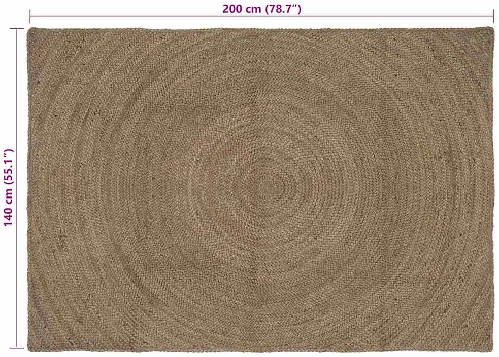 Zoninės kiliminės dangos Pilka 140 x 200 cm Džiutas