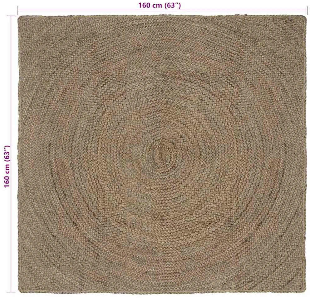 Zoninės kiliminės dangos Pilka 160 x 160 cm Džiutas