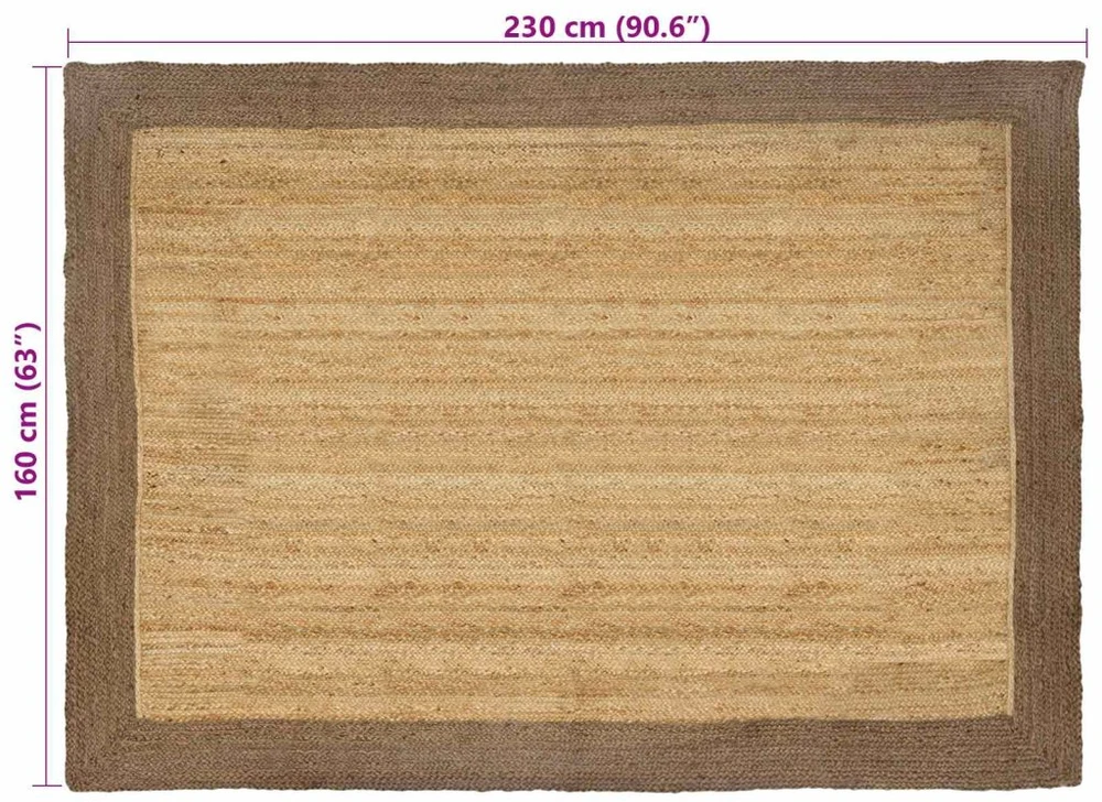Kilimas Pilka 160 x 230 cm Džiutas