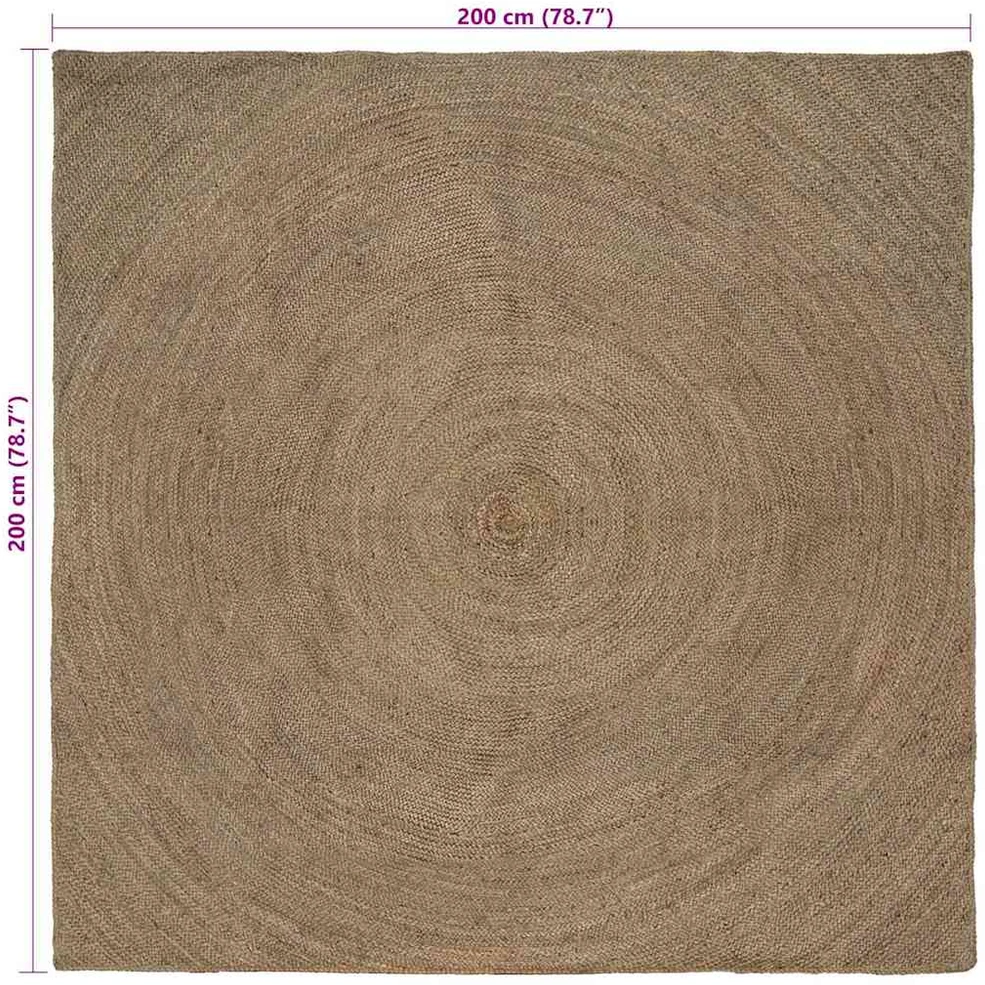 Zoninės kiliminės dangos Pilka 200 x 200 cm Džiutas