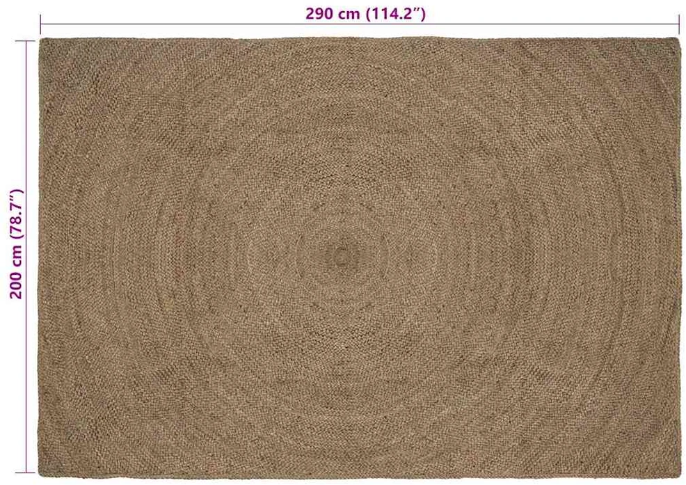 Zoninės kiliminės dangos Pilka 200 x 290 cm Džiutas