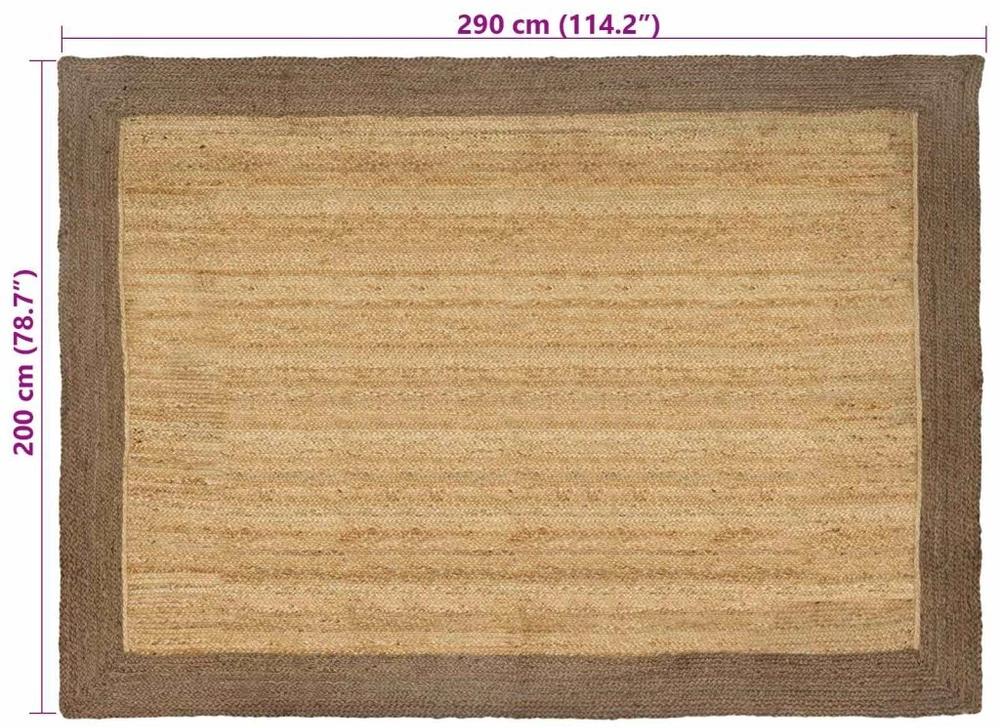 Kilimas Pilka 200 x 290 cm Džiutas
