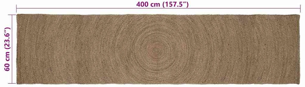 Zoninės kiliminės dangos Pilka 60 x 400 cm Džiutas