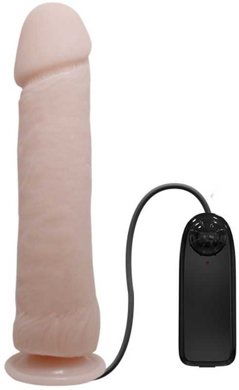 BAILE Duży natūralus penis dildo su przyssawką 26cm