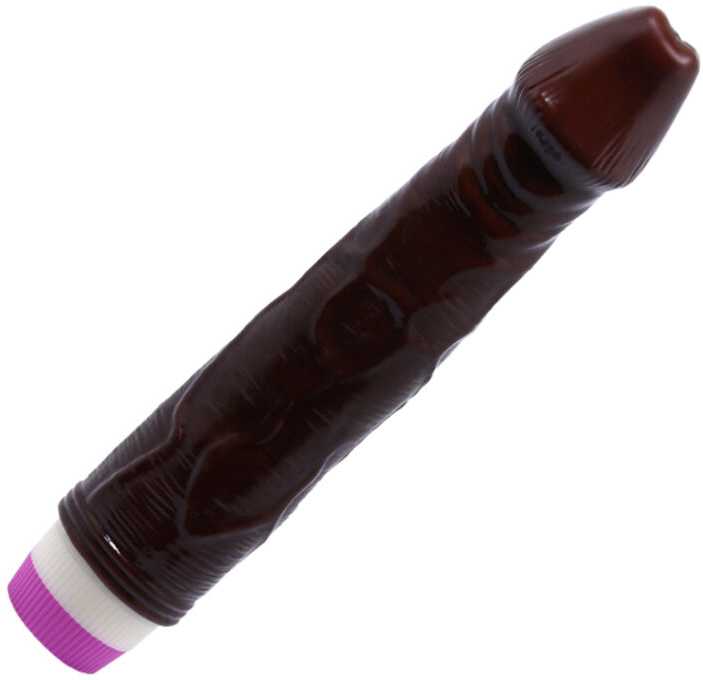 Baile Vibrators BAILE Realistiškas juodas penio vibratorius natūralus 23 cm
