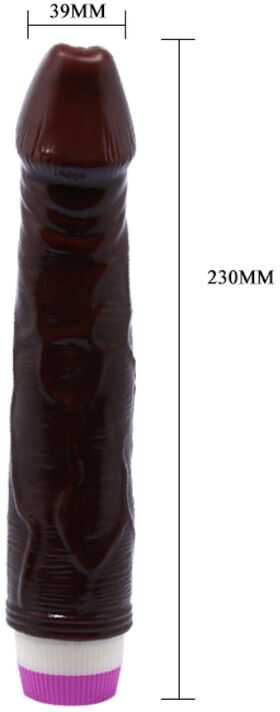 Baile Vibrators BAILE Realistiškas juodas penio vibratorius natūralus 23 cm