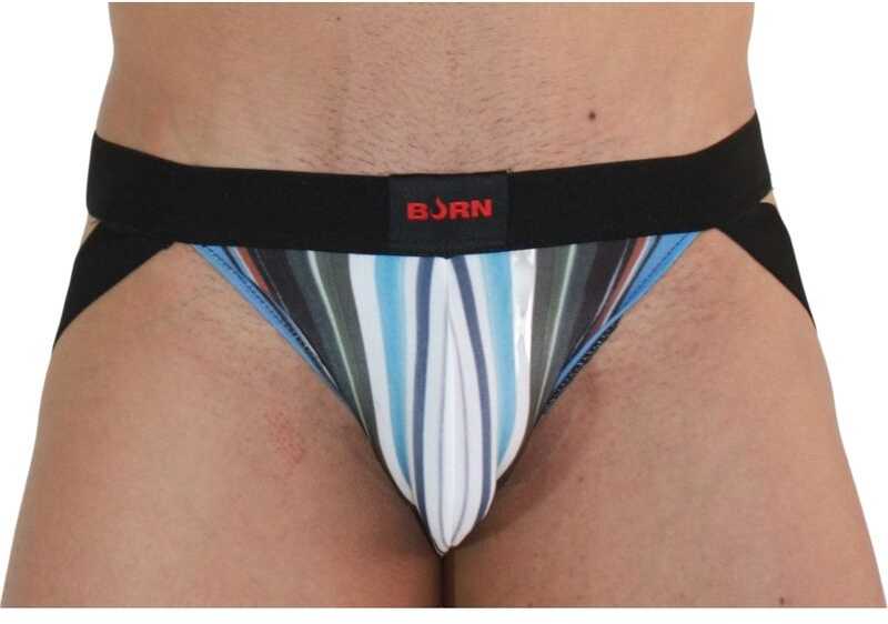 BURN Jock Multicolor/Juodas L - Premium Athletic Supporter with Modern Design