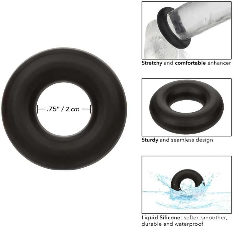 Calexotics Alpha Prolong Medium Ring Juodas