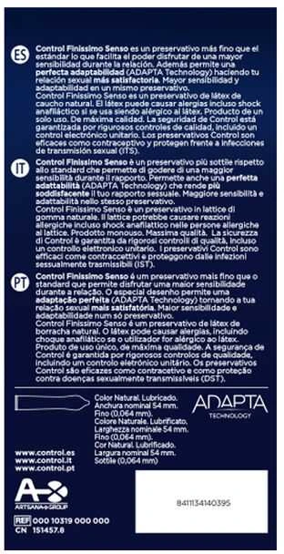 Control Senso Preservative prezervatyvai