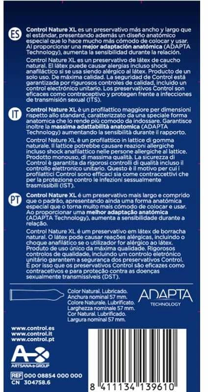Control Nature Xl prezervatyvai 12 vnt