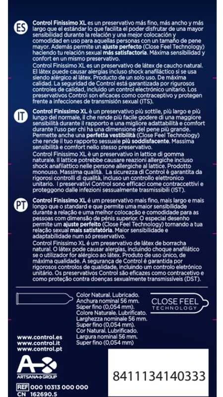 CONTROL Kontrolė Finissimo Xl 12 vienetų